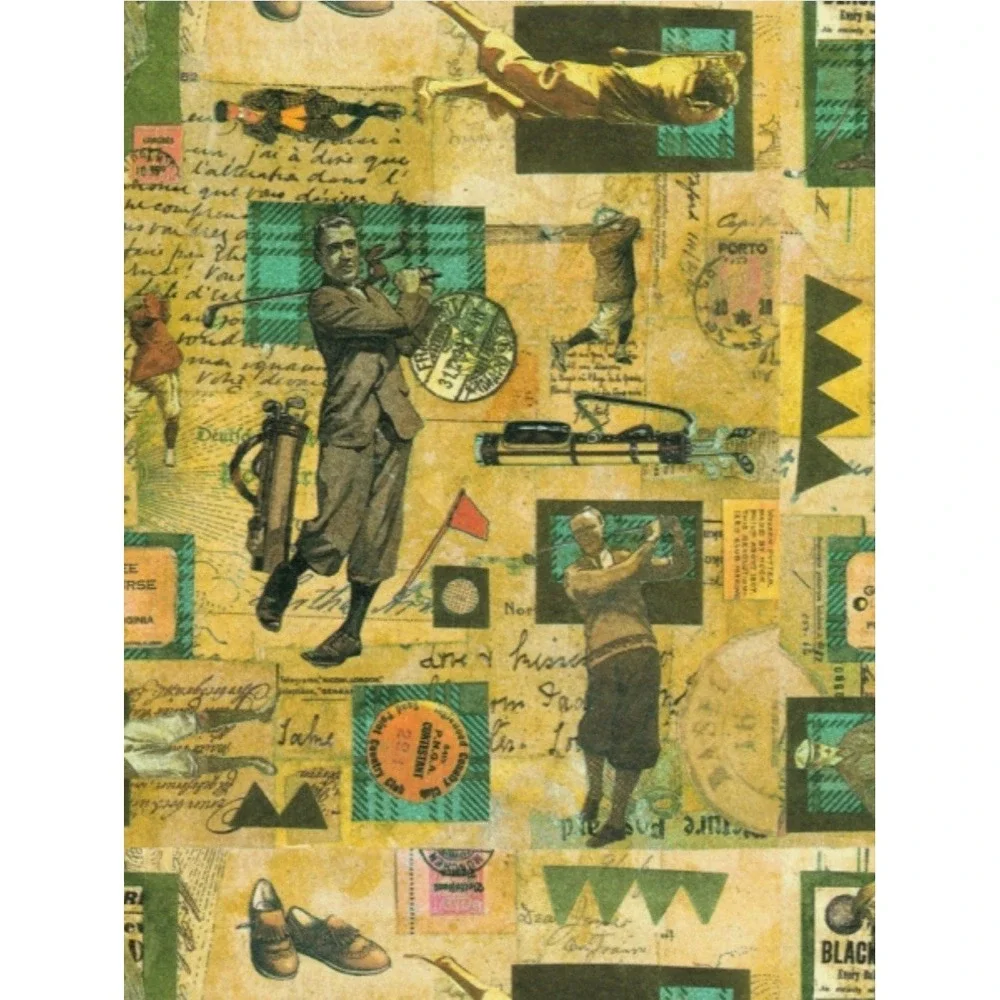 Vintage Premium TPC Classic Golf Wrapping Paper GW4997 24